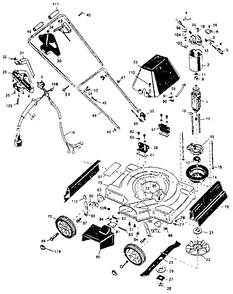 Replacement Parts Diagram and Parts List for 8119  Black and Decker Lawn Mower